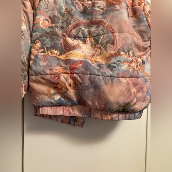 Forever 21 Women Angelic Print Puffer Jacket - Picture 8 of 8